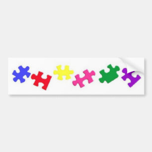 Autism puzzle piece Bumpersticker Bumper Sticker