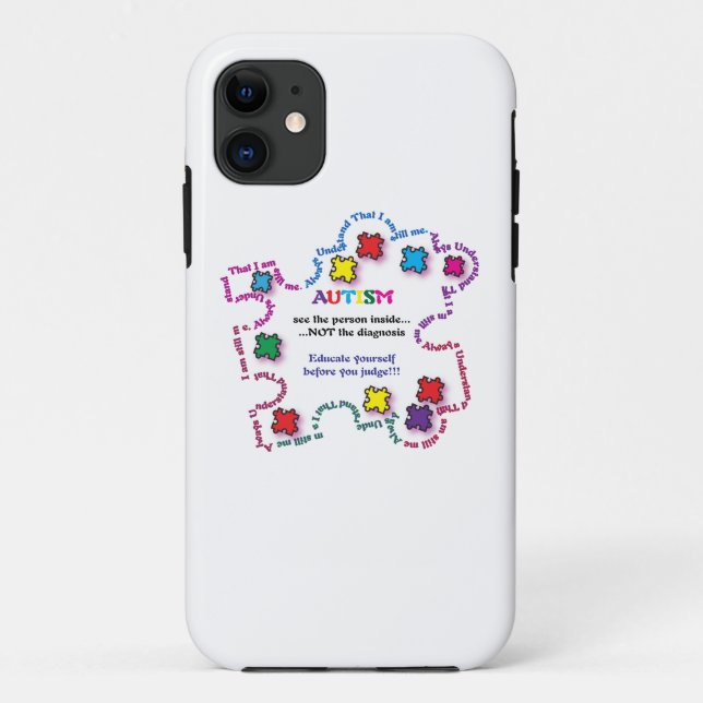 Autism Puzzle Piece Case-Mate iPhone Case (Back)