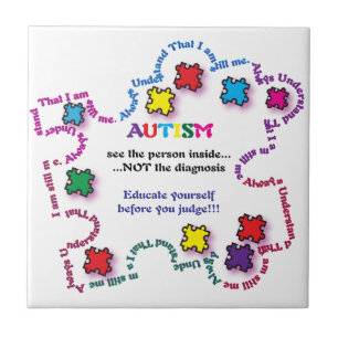 Autism Puzzle Piece Tile