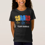 Autism Puzzle Science Personalized Family Matching T-Shirt<br><div class="desc">Autism Puzzle Science Geek Personalized Matching family t-shirt. Add your team or family name by clicking the "Personalize" button. Perfect for everyday wear and Autism Awareness campaigns and events with the rest of the family</div>