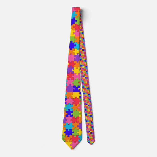 autism puzzle tie (Front)