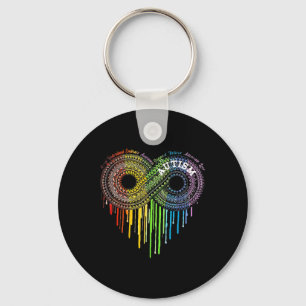 Autism Rainbow Infinity Symbol Asd Awareness  Keychain