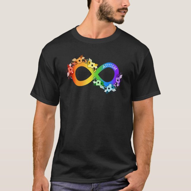 Autism Rainbow Infinity Symbol Autism Child Autism T-Shirt (Front)