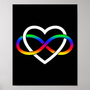 Autism Rainbow Infinity Symbol Autism Infinity Hea Poster