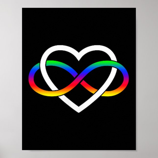 Autism Rainbow Infinity Symbol Autism Infinity Hea Poster (Front)