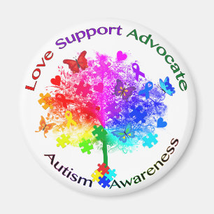 Autism Rainbow Tree Magnet