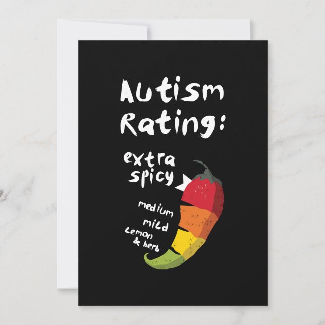 Autism Rating Extra Spicy T-Shirt Save The Date (Front)