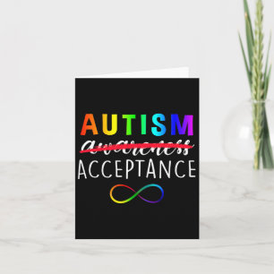 Autism - Red Instead - Acceptance Not Awareness  Card