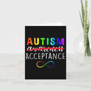 Autism - Red Instead - Acceptance Not Awareness Card