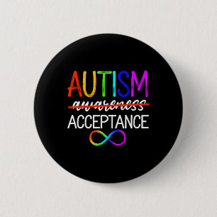 Autism - Red Instead - Acceptance Not Awareness #r 2 Inch Round Button