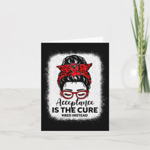 Autism - Red Instead - Acceptance Not Awareness #r Card
