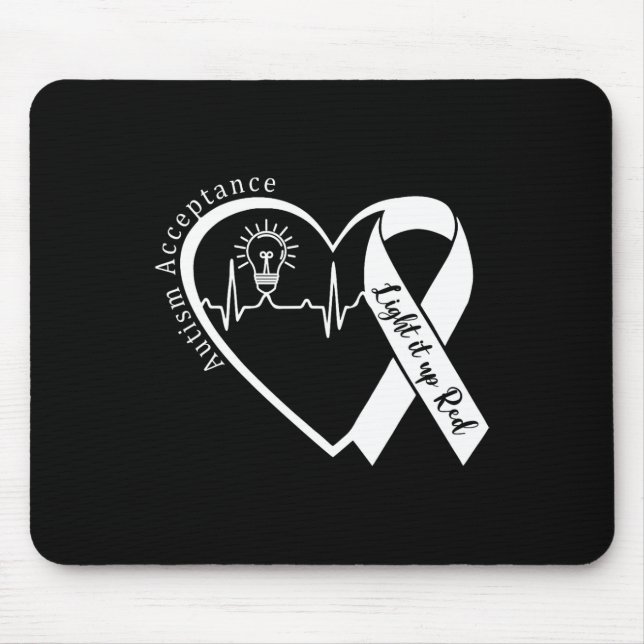 Autism - Red Instead - Acceptance Not Awareness #r Mouse Pad (Front)