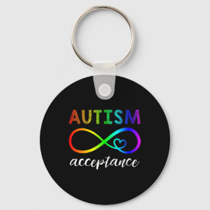Autism - Red Instead Inifinity - Acceptance Keychain