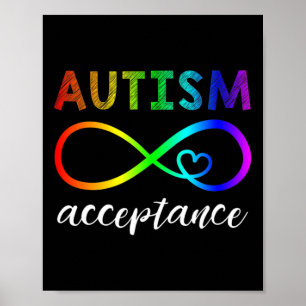 Autism - Red Instead Inifinity - Acceptance  Poster