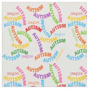 Autism Repeat Wording Fabric