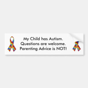 autism_ribbon, autism_ribbon, My Child has Auti... Bumper Sticker
