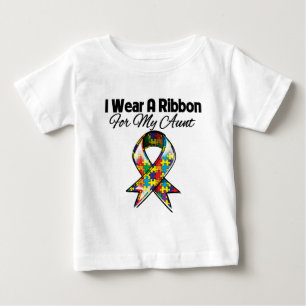 Autism Ribbon For My Aunt Baby T-Shirt