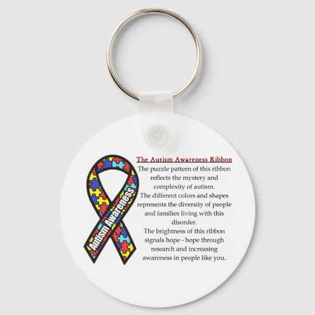 Autism Ribbon meaning Keychain (Front)