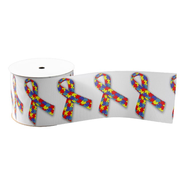 Autism Ribbon Ribbon Grosgrain Ribbon (Spool)