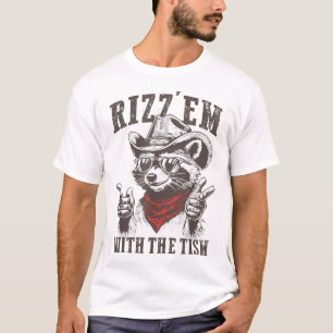 Autism Rizz Em With The Tism Autistic Raccoon T-Shirt