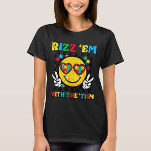 Autism rizz em with the tism smile asd meme men T-Shirt