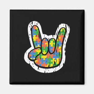 Autism Rocking Hand Disabilities Month Magnet