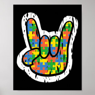 Autism Rocking Hand Disabilities Month  Poster