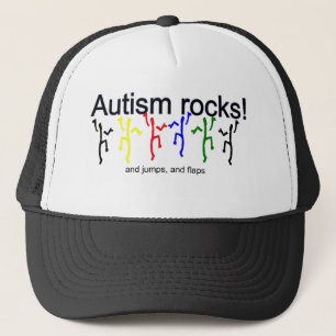 Autism rocks! trucker hat
