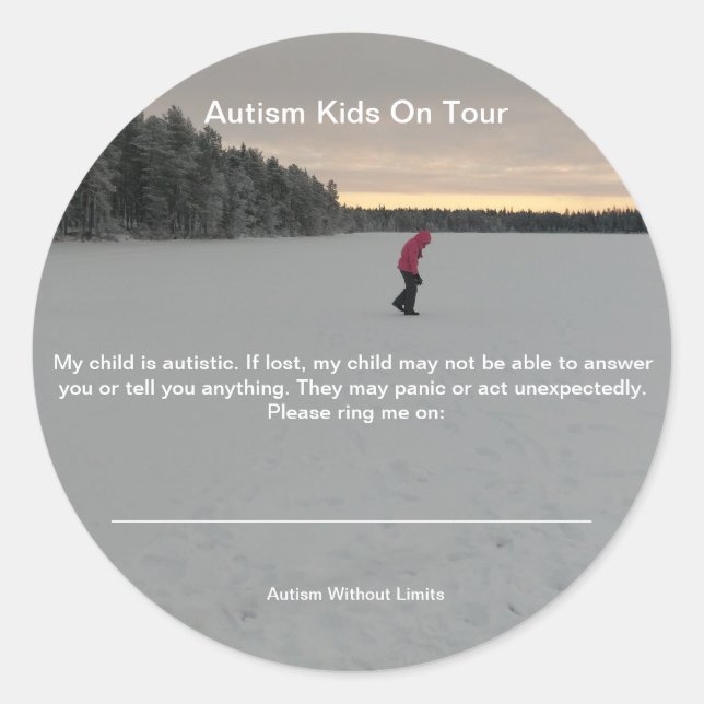 Autism safety stickers (Front)