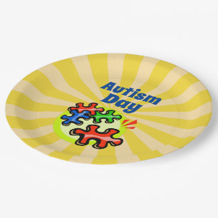 Autism school/events Paper Plates 9"
