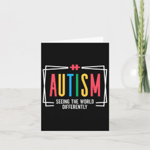 Autism Seeing The World Differently Autism Awarene Card