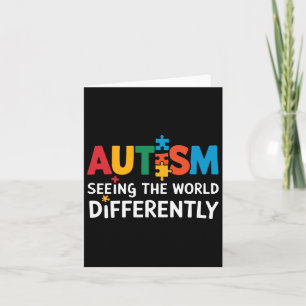 Autism Seeing The World Differently Autism Awarene Card