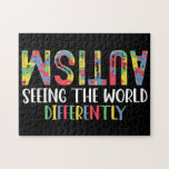 Autism Seeing The World Differently Autism Awarene Jigsaw Puzzle<br><div class="desc">Autism Seeing The World Differently Autism Awareness</div>