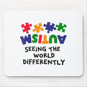 Autism Seeing The World Differently Autism Awarene Mouse Pad