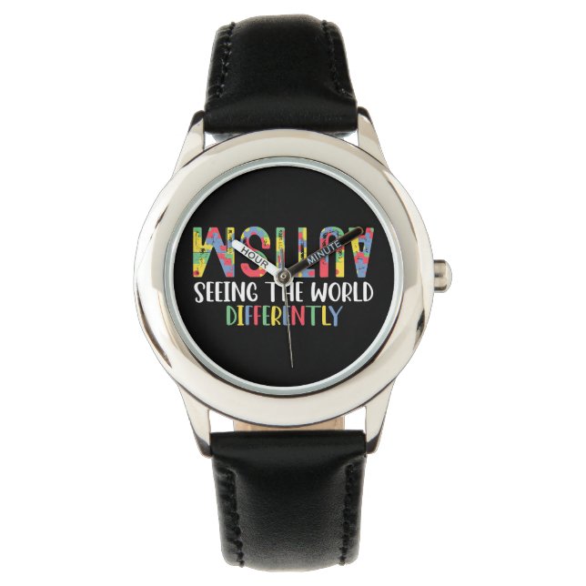 Autism Seeing The World Differently Autism Awarene Watch (Front)