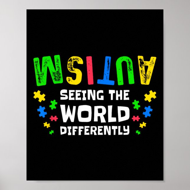 Autism Seeing The World Differently Neurodiversity Poster (Front)