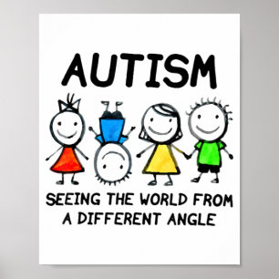 Autism Seeing The World From A Different Angle Aut Poster