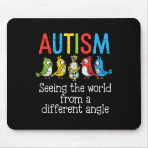 Autism Seeing The World From A Different Angle Cut Mouse Pad