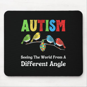 Autism Seeing The World From A Different Angle Cut Mouse Pad