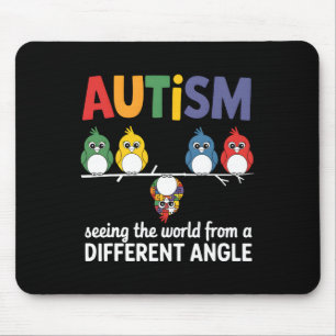Autism Seeing The World From A Different Angle Cut Mouse Pad