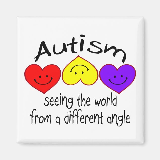 Autism, Seeing The World From A Different Angle Magnet (Front)