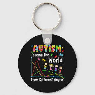 Autism Seeing World From Different Angles Sped Mat Keychain