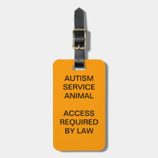 Autism Service Dog ID Badge Luggage Tag