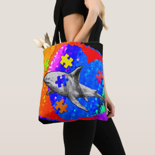 Autism Shark Tote Bag