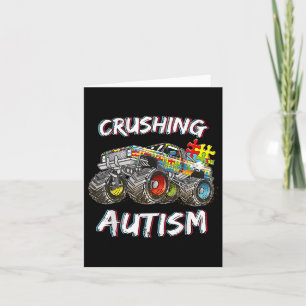 Autism Shirt Boys Kids Shirt Monster Truck Autism Card