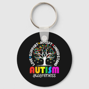 Autism Shirt Love Accept Support Autistic Autism A Keychain