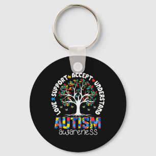Autism Shirt Love Accept Support Autistic Autism A Keychain