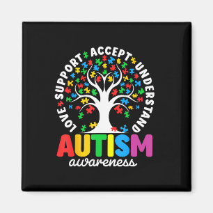 Autism Shirt Love Accept Support Autistic Autism A Magnet