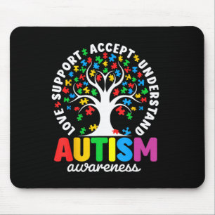 Autism Shirt Love Accept Support Autistic Autism A Mouse Pad