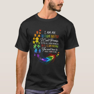 Autism Sister I Promise Support Puzzle Awareness T-Shirt